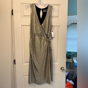 Anthropologie Midi Gold Dress